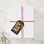 Étiquette d'art de Noël féerique de chat et de jeu (Avec de la ficelle)