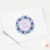 Étiquette d'article artisanal Rustic Aqua Wreath & (Enveloppe)