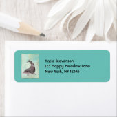 Étiquette Dauphin se balançant dans l'eau verte d'Aqua (En situation)