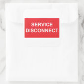 Étiquette d'autocollant de déconnexion d'urgence (Sac)