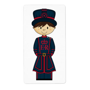 Étiquette d'autocollant de garde de Beefeater