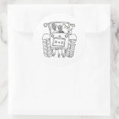 Étiquette d'autocollant de mariage campagnard Trac (Sac)