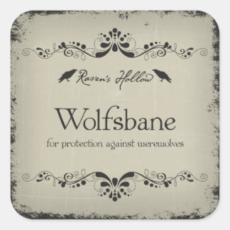 Étiquette d'autocollant de pot de Wolfsbane