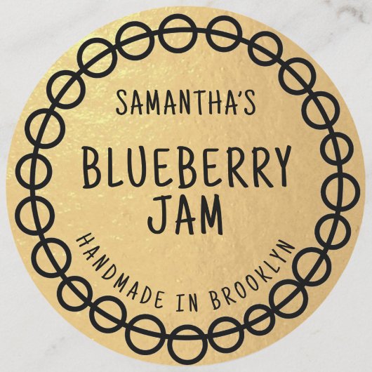 Étiquette d'autocollants Gold Jam