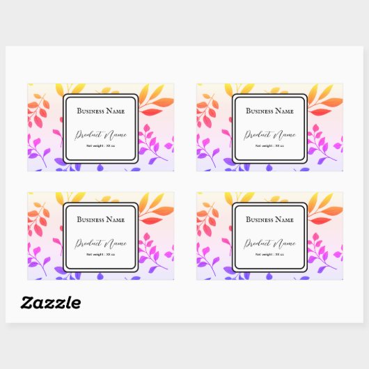 Étiquette d'autocollants Rectangle produit (Feuille)