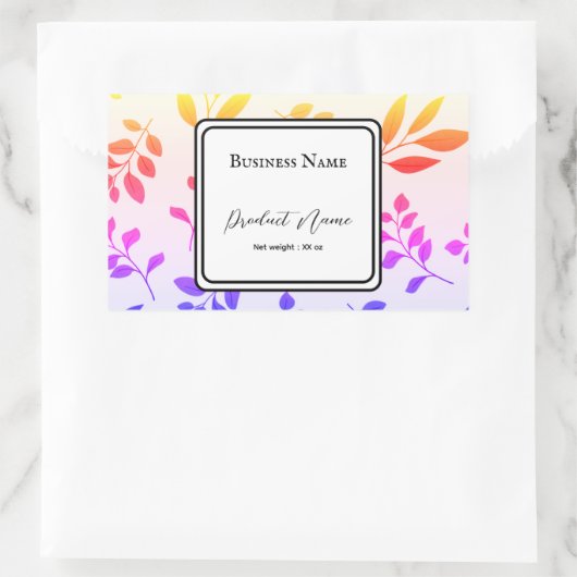 Étiquette d'autocollants Rectangle produit (Sac)