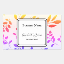 Étiquette d'autocollants Rectangle produit