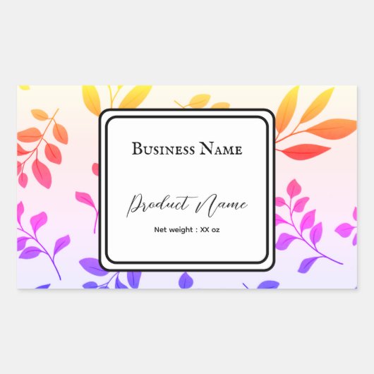 Étiquette d'autocollants Rectangle produit (Devant)