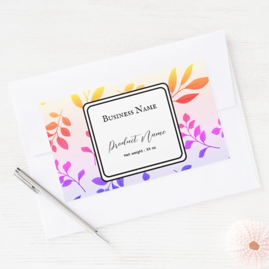 Étiquette d'autocollants Rectangle produit (Enveloppe)