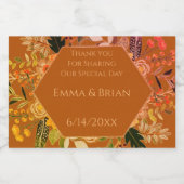 Étiquette d'automne fleuri Boho (Étiquettes simples)