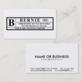 Étiquette d'avertissement Bernie Sanders (Devant / Derrière)