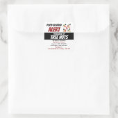 Étiquette d'avertissement d'alerte d'allergie alim (Sac)