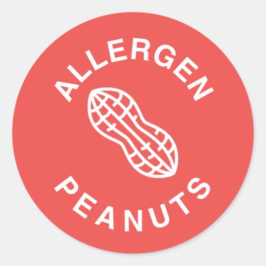 Étiquette d'avertissement d'allergie alimentaire a (Devant)