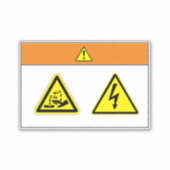 Étiquette d'avertissement/danger chimique (Devant)