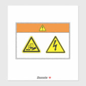 Étiquette d'avertissement/danger chimique (Feuille)