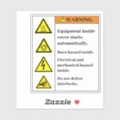 Étiquette d'avertissement de brûlure LB43 (Feuille)