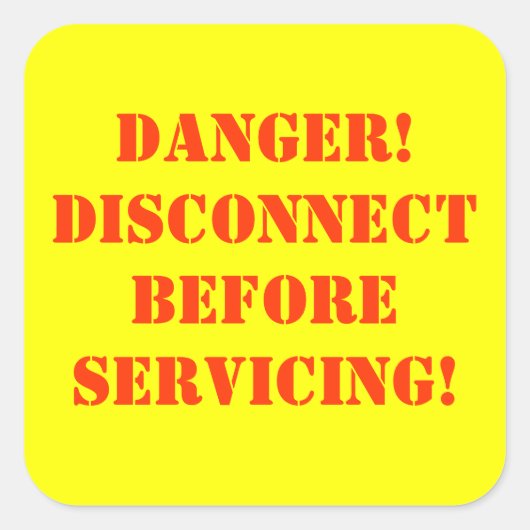 Étiquette d'avertissement de danger (Devant)