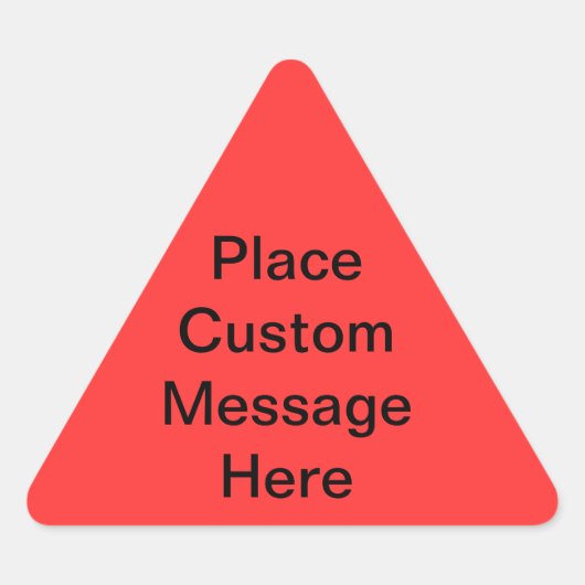 Étiquette d'avertissement de message personnalisé (Devant)