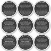 Étiquette d'avertissement de vinyle de produit de  (Devant)