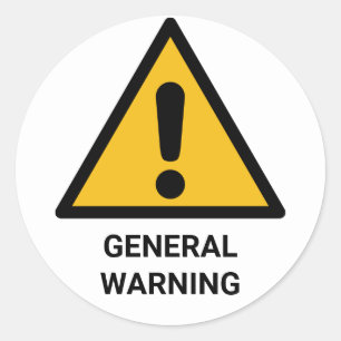 Étiquette d'avertissement général, avis de danger