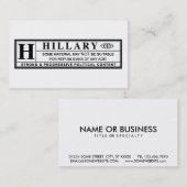 Étiquette d'avertissement Hillary Clinton (Devant / Derrière)
