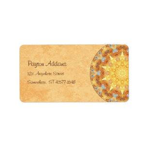 Étiquette d'Avery d'adresse de mandala de