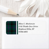 Étiquette Davidson Clan Dark Green Scottish Tartan (En situation)