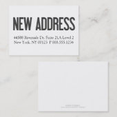 Étiquette d'avis de "nouvelle adresse" (Devant / Derrière)