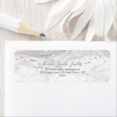 Étiquette Dazzled Bluxh Pink Confetti Marble PixDezines (En situation)