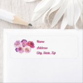 Étiquette Dazzling Dahlias Return Address Labels (En situation)