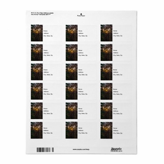 Étiquette DDC Woody Sunset (Feuille entière)