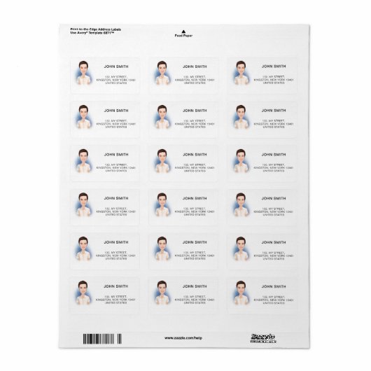 Étiquette de adresse (Feuille entière)