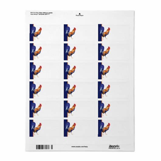 Étiquette de adresse (Feuille entière)