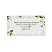 étiquette de adresse (Devant)