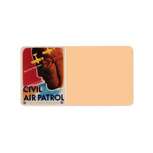 Étiquette de adresse 2ème guerre mondiale Poster v (Devant)