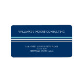 Étiquette de adresse à bandes chic (Devant)