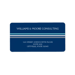 Étiquette de adresse à bandes chic