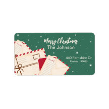 Étiquette de adresse à la jetée vintage