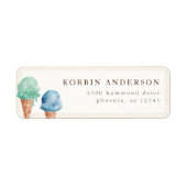 Étiquette de adresse à thème Crème glacée (Devant)