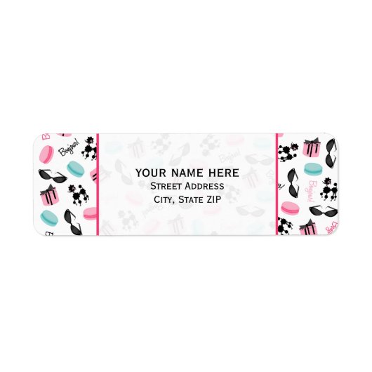 Étiquette de adresse à thème français (Devant)