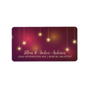 Étiquette de adresse accrochant de fête de Noël