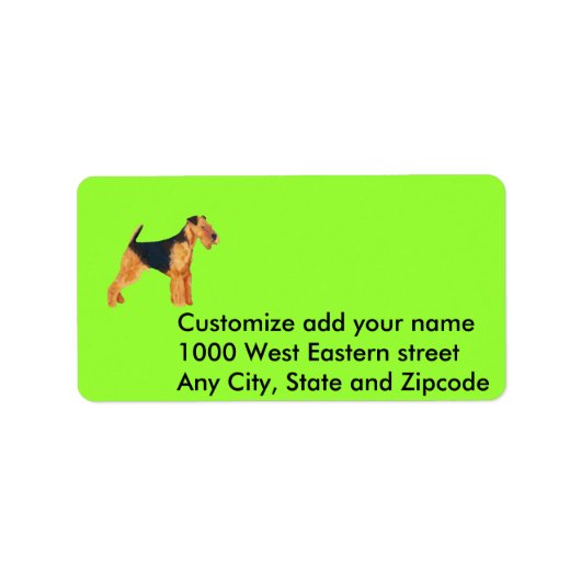 Étiquette de adresse - Airedale Terrier (Devant)
