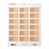 Étiquette de adresse alphabet chinois (Feuille entière)