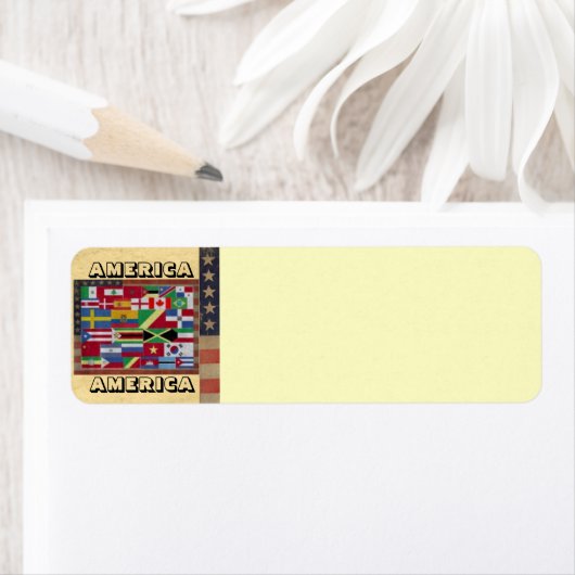 ÉTIQUETTE DE ADRESSE AMÉRICAIN AMÉRIQUE (En situation)