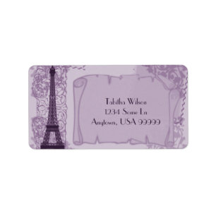 Étiquette de adresse Amethyst parisien