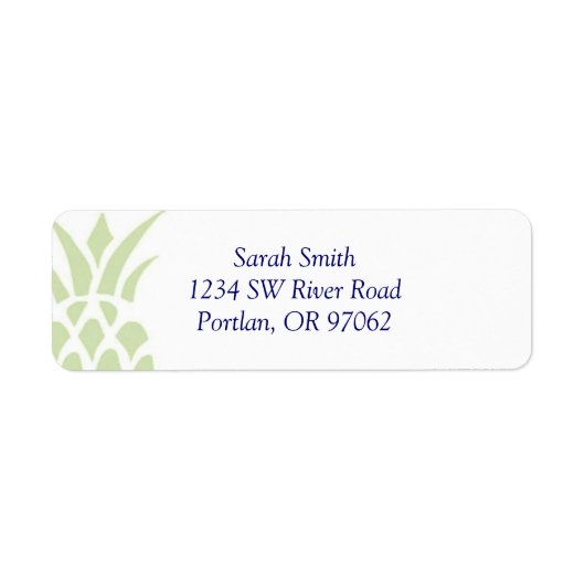 Étiquette de adresse ananas (Devant)