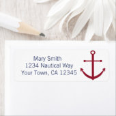Étiquette de adresse Ancre Baby shower nautique (En situation)