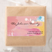 Étiquette de adresse aquarelle (En situation)