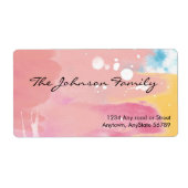 Étiquette de adresse aquarelle (Devant)