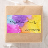 Étiquette de adresse aquarelle (En situation)